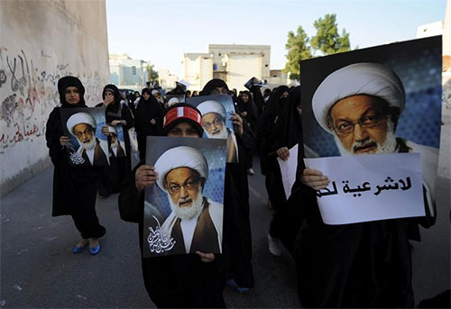 protestan en Bahréin por el proceso contra el Sheij Isa Qasim